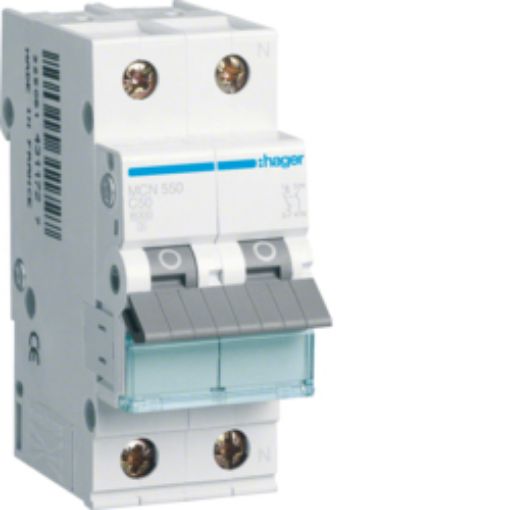 Picture of MCN550 Miniature Circuit Breaker 1P+N 50A C 6kA