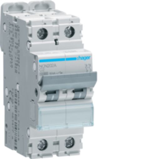 Picture of NCN202A Miniature Circuit Breaker 2P 2A C 10kA
