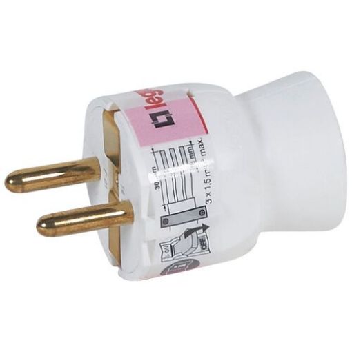 Picture of Schuko Male Plug 16A White 050187