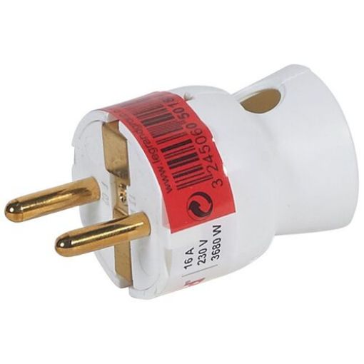 Picture of Schuko Plug Male 16A Angled White 050188