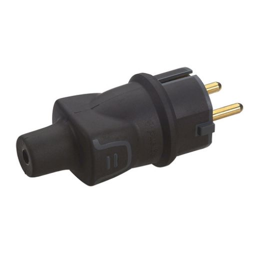 Picture of Schuko Male Rubber Plug 16A Black IP44 IK08 050196