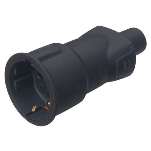Picture of Schuko Female Rubber Plug 16A Black IP44 IK08 050197