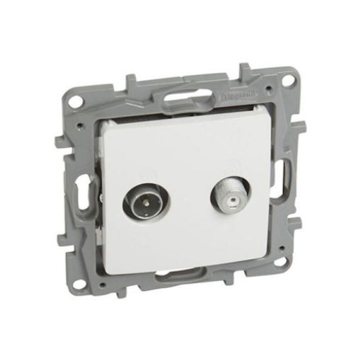 Picture of TV/SAT Pass-Through Socket White Niloe 664557