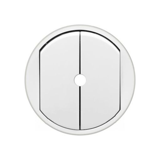 Picture of Double PLC Switch Plate WHITE (White) Celiane 068072