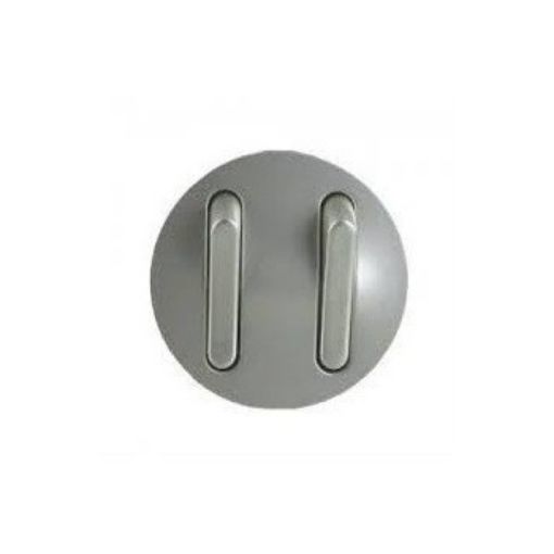 Picture of Silent Double Switch Plate Titanium Celiane 068318