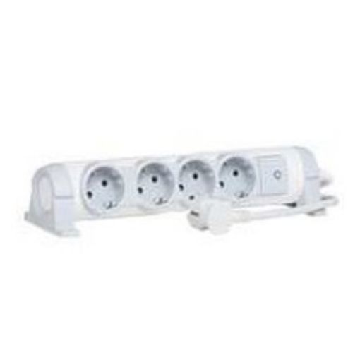 Εικόνα της Πολύπριζο 4 Σούκο 1.5m 3G1.5mm² Λευκό/Γκρι 694635