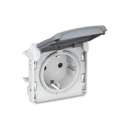Picture of Socket Mechanism Schuko Gray IP55 PLEXO 069571