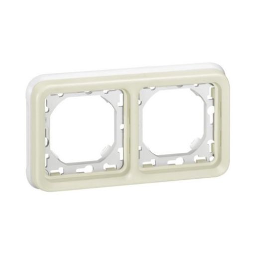 Picture of 2-Position Horizontal Frame for Flush Mounting IP55 White PLEXO 069694