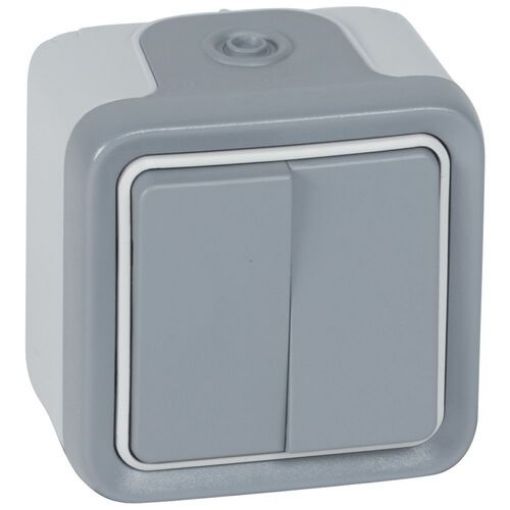 Picture of Double A/R Switch Wall Mounted Gray IP55 Complete PLEXO 069715
