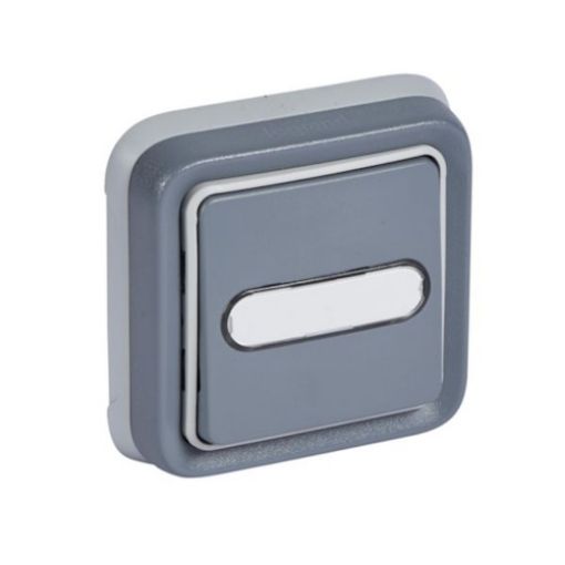 Picture of Button with Inscription 12V Illuminated Recessed Gray IP55 Complete PLEXO 069825