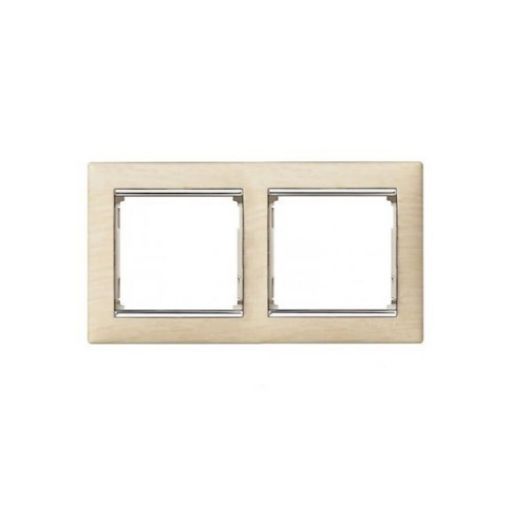 Picture of 2-Seater Horizontal Frame Light Wood/Silver Valena 770382