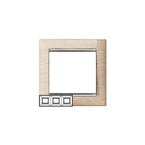 Picture of 3-Seater Horizontal Frame Light Wood/Silver Valena 770383