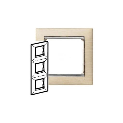 Picture of 3-Seater Vertical Frame Light Wood/Silver Valena 770387