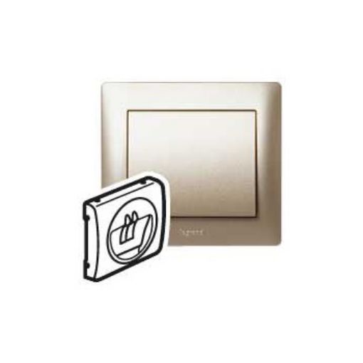 Picture of Single Speaker Socket Plate, Titanium Galea Life 771400