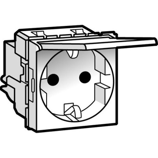 Picture of Safety Socket Outlet with Cover White Mosaic 077219