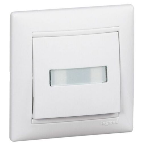 Picture of Illuminated Doorbell Button with Inscription Indicator 12V White Valena 774217