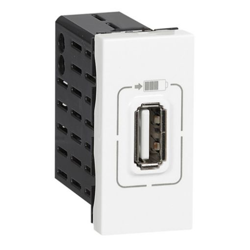 Picture of USB Charging Socket Type A White 1 Element Mosaic 077591
