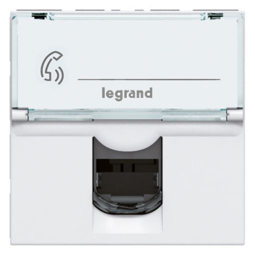 Picture of Telephone Socket RJ11 4 Contacts White 2 Elements Mosaic 078731