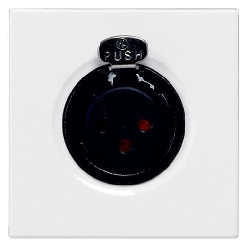 Picture of XLR Female Socket 3 Outputs White 2 Elements Mosaic 078755