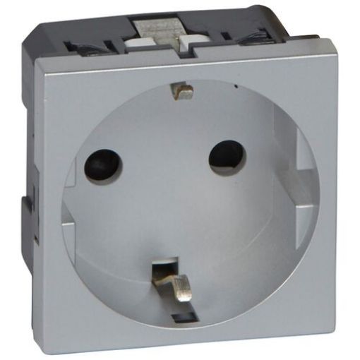 Picture of Safety Socket Outlet Aluminum Mosaic 079213