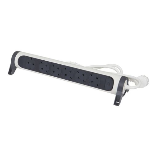Picture of Multi-socket 6 Sockets 1.5m 3G1.5mm² White/Black 694533