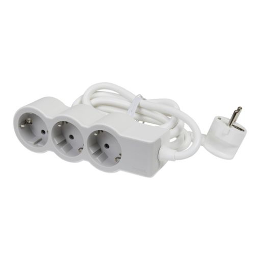 Picture of Multi-socket 3 Sockets 1.5m 3G1.5mm² White/Grey 694549