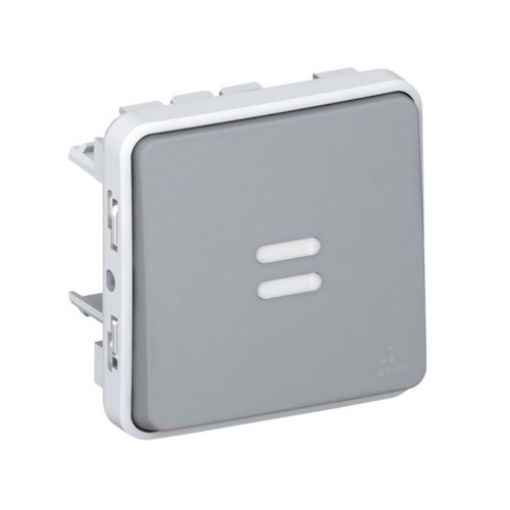 Picture of Illuminated Push Button Mechanism 230V Gray IP55 PLEXO 069542
