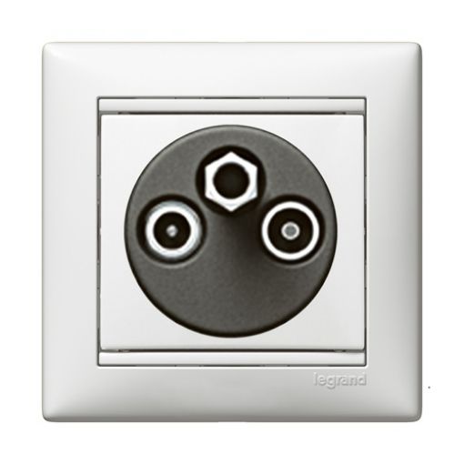 Picture of TV-RAD-SAT Socket Simple White Valena 774435
