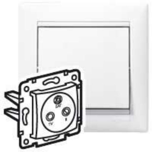 Picture of TV-RD-SAT Pass-through Socket White Valena 774437
