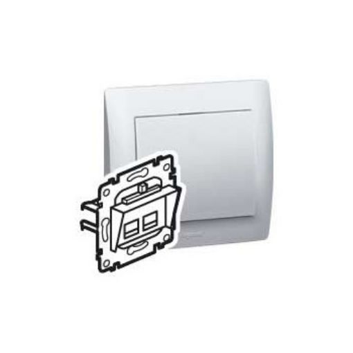 Picture of RJ45 Cat.6 UTP 2 Outlet Socket Mechanism Galea Life 775823