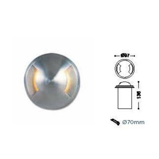 Picture of Recessed Round Floor Lamp, Two-Light Grey