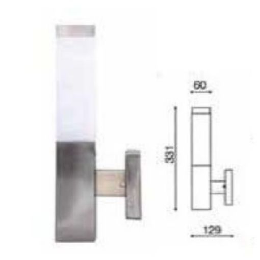 Picture of Square Wall Sconce Lamp Torch BT1003BUP-SS