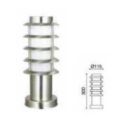 Picture of Cylindrical Column Floor Lamp with Gray Shade BT1002SO-SS