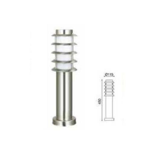 Picture of Cylindrical Column Floor Lamp with Gray Shade