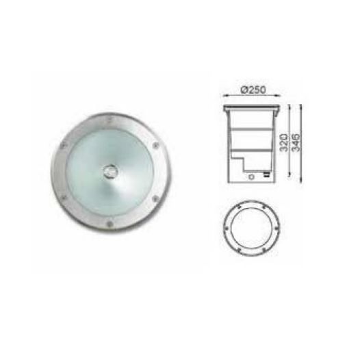 Picture of Recessed Waterproof Cylindrical Floor Lamp BT7008P-G12-SS