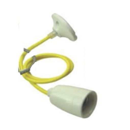 Picture of Suspension Ceramic 2x0.75mm² E27 White DS-C-01-W