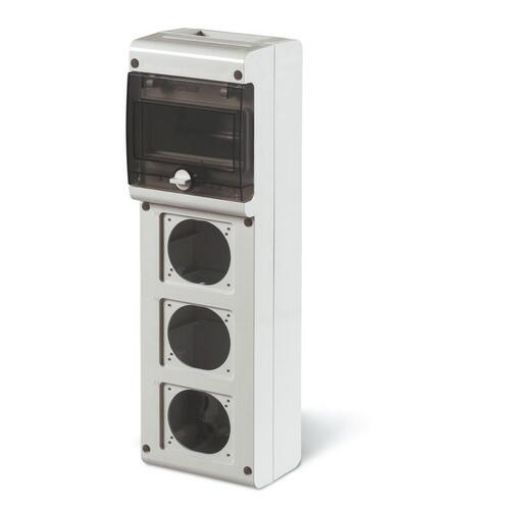 Picture of Wall Panel 1x6 with 3 Positions for Sockets IP66 136x440x105mm 632.3500-000