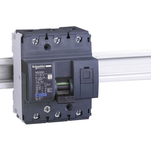 Picture of 18730 Miniature Circuit Breaker NG125H 3P 63A C 25kA