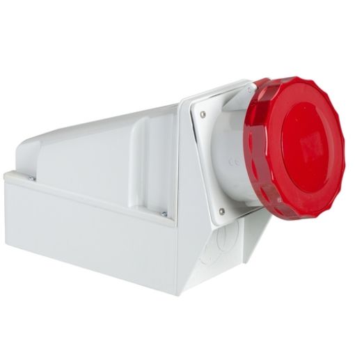 Picture of 81182 Female Socket 4P 63A 400V 6h IP67 Angled