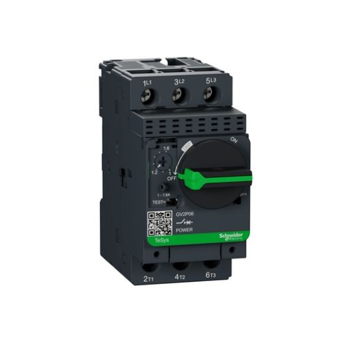 Picture of GV2P06 Thermomagnetic Switch 1-1.6A 0.37/0.55kW
