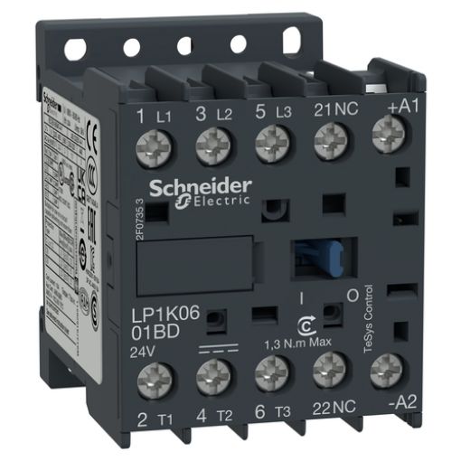Εικόνα της LP1K0601BD Μίνι Ρελέ Ισχύος 3P 2.2kW 24VDC NC