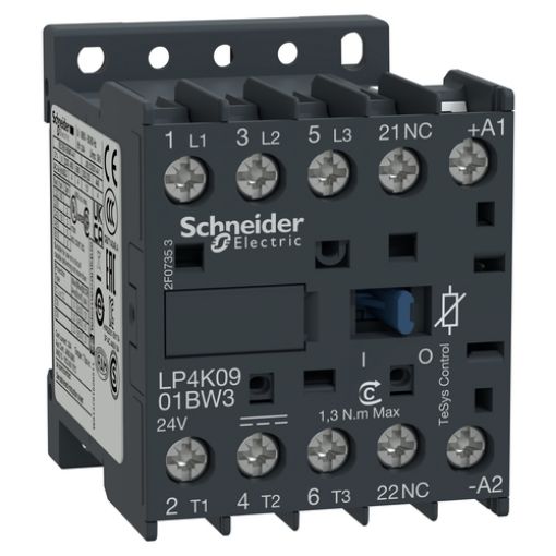 Picture of LP4K0901BW3 Mini Power Relay 3P 4kW 24VDC NC