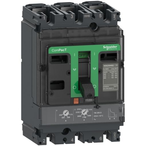 Picture of C25B3TM250 Circuit Breaker 3P 250A 25kA ComPacT NSX250B