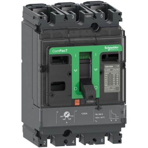 Picture of C16B3TM160 Circuit Breaker 3P 160A 25kA ComPacT NSX160B