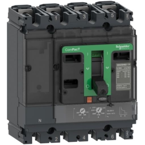 Picture of C16B4TM125 Circuit Breaker 4P4D 125A 25kA ComPacT NSXm 160B
