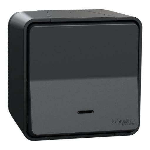 Picture of MUR35028 Mureva Styl Push Button with Led Light Anthracite Full Wall Mounted IP55