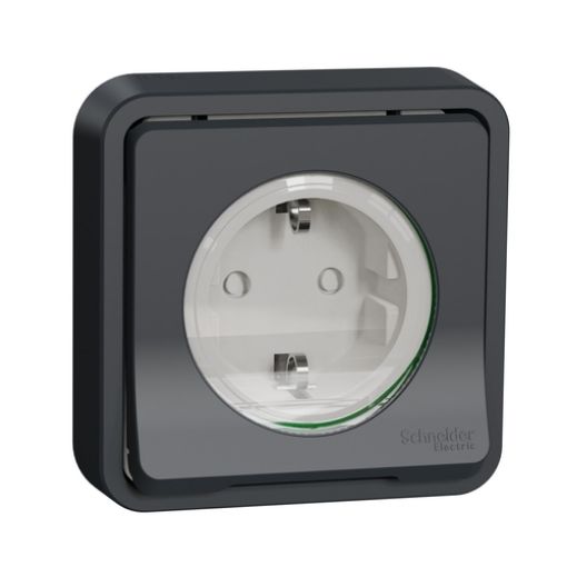Picture of MUR36132 Mureva Styl Safety Socket Outlet Recessed Anthracite Full IP55