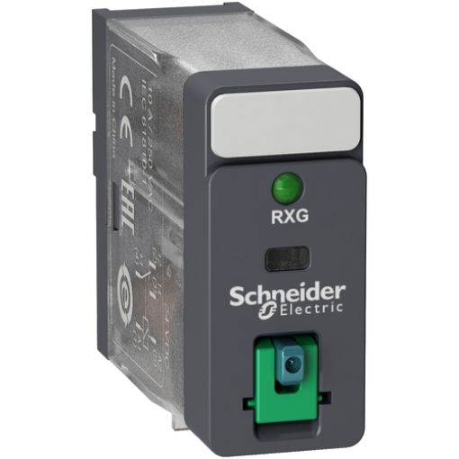 Picture of RXG12BD RXG Microrelay 24VDC 1C/O 10A with Led+Test Button