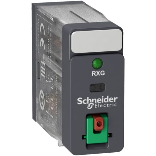 Picture of RXG22B7 RXG Microrelay 24VAC 2C/O 5A with Led+Test Button