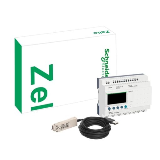Picture of SR3PACKBD Zelio Logic Kit SR3B101BD+SR2USB02